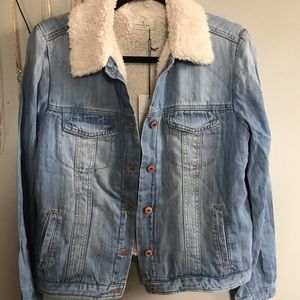 VICI shearling denim jacket